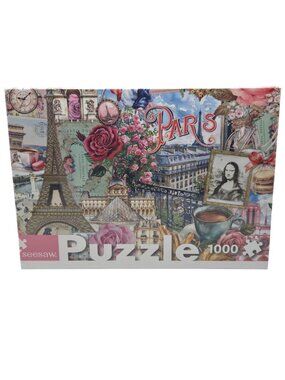 The Love Of Paris 1000 Piece Jigsaw Puzzle Seesaw Eiffel Tower Roses NIB